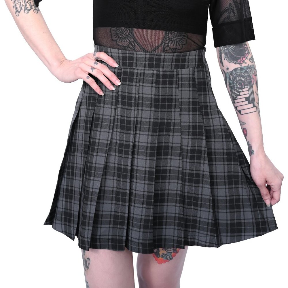 Foxblood Gray Plaid Women's Skirt/Skort